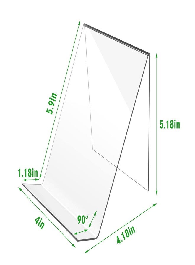 trophable 12PACK Acrylic Book Stand, 4x5 Inch Clear Book Display Easel Clear Acrylic Holder for Displaying Picture，Notebooks,Music Sheets Artworks,CDs - Image 2